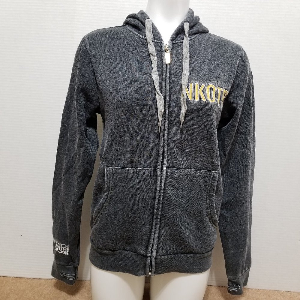 NKOTB hoodie Large The Main Event Tour 2015 zip up graphic concert band merch